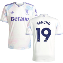 SANCHO #19 Aston Villa Third Fans Soccer Jersey 2025/26 (League Font 联赛字体 )