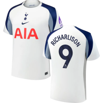 RICHARLISON #9 TH FC 1:1 Quality Home White Fans Soccer Jersey 2025/26 (League Font 联赛字体 )
