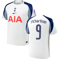 richarlison #9 TH FC 1:1 Quality Home White Fans Soccer Jersey 2025/26 (UCL Font 欧冠字体 )