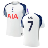 XAVI #7 TH FC 1:1 Quality Home White Fans Soccer Jersey 2025/26 (League Font 联赛字体 )