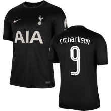 richarlison #9 TH FC 1:1 Quality Away Black Fans Soccer Jersey 2025/26 (UCL Font 欧冠字体 )