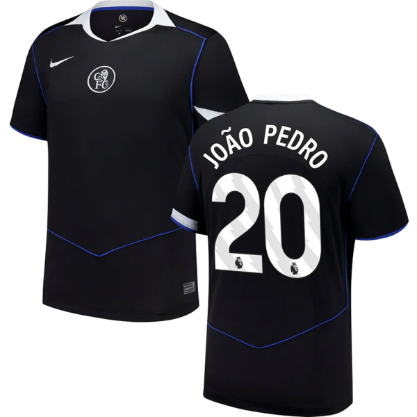 João Pedro #20 CFC Third Black Fans Soccer Jersey 2025/26 (League Font 联赛字体 )