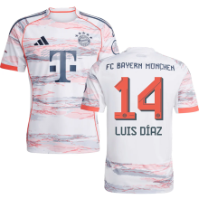 Luis Díaz #14 BFC 1:1 Quality Away Fans Soccer Jersey 2025/26