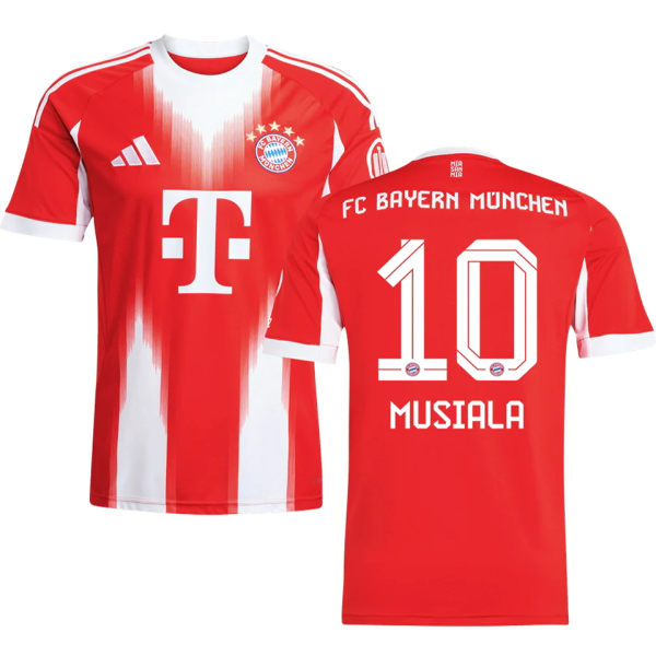 MUSIALA #10 BFC 1:1 Quality Home Red Fans Soccer Jersey 2025/26