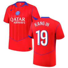 KANG IN #19 PSG 1:1 Quality Third Fans Soccer Jersey 2025/26 (League Font 联赛字体 )