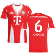 KIMMICH #6 BFC 1:1 Quality Home Red Fans Soccer Jersey 2025/26