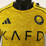 2025/26 Al Nassr Home Yellow Player Version Soccer Jersey