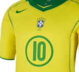 2004/06 Brazil Home Yellow Retro Soccer Jersey