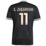 E. ZHEGROVA  点后有空格 JUV 1:1 Quality Third Black Fans Soccer Jersey  2025/26 带胸前新广告