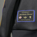 2025/26 M Utd Black Retro style Jacket Tracksuit