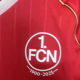 2025/26 1. FC Nürnberg Third Red Fans Soccer Jersey  纽伦堡