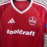2025/26 1. FC Nürnberg Third Red Fans Soccer Jersey  纽伦堡