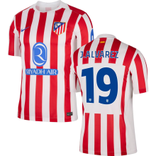 J.ALVAREZ #19  ATM Home Fans Jersey 2025/26 UCL Font 欧冠字体