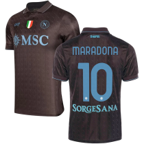 MARADONA  #10 Napoli Third Fans Soccer Jersey 2025/26 (Have Champion Patch 胸前章 And SORGESANA 号下广告)