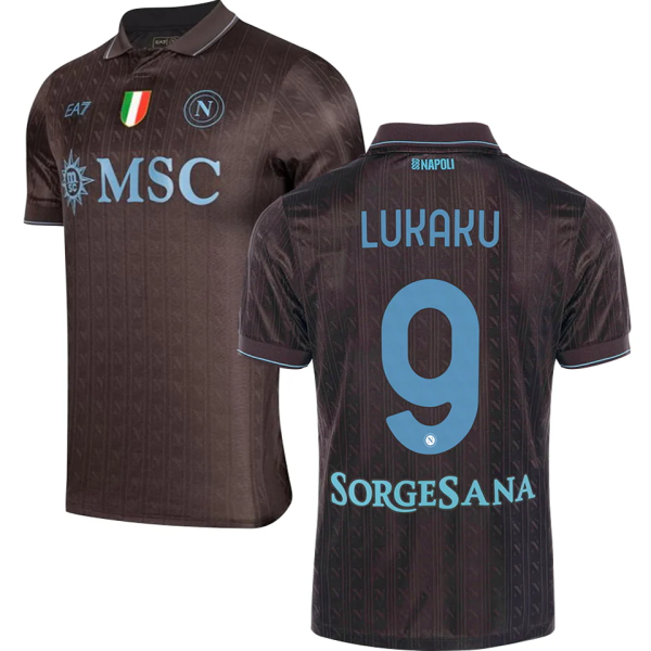 LUKAKU#9 Napoli Third Fans Soccer Jersey 2025/26 (Have Champion Patch 胸前章 And SORGESANA 号下广告)