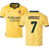 GIMENEZ #7 AC Milan Third Yellow Fans Soccer Jersey 2025/26