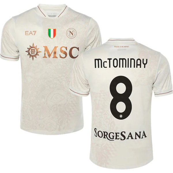 McTOMINAY #8 Napoli 1:1 Quality AwayFans Jersey 2025/26 (Have Champion Patch 胸前章 And SORGESANA 号下广告)