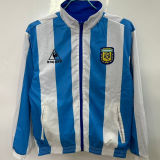 1986 Argentina Blue And White Retro Reversible Windbreaker 双面