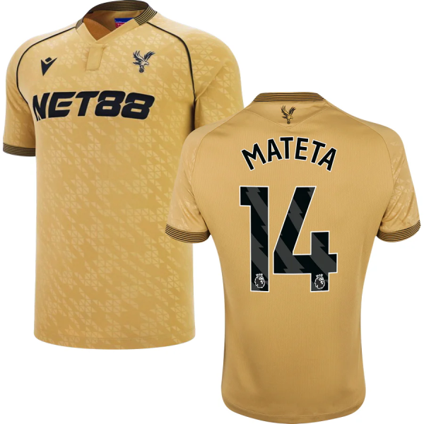 MATETA #14  Crystal Palace Away Gold Fans Soccer Jersey 2025/26 (League Font 联赛字体 )