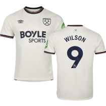 WILSON #9 West Ham Away Fans Soccer Jersey 2025/26 (League Font 联赛字体 )
