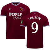 WILSON #9 West Ham Home Fans Soccer Jersey 2025/26 (CUP Font 杯赛字体 )