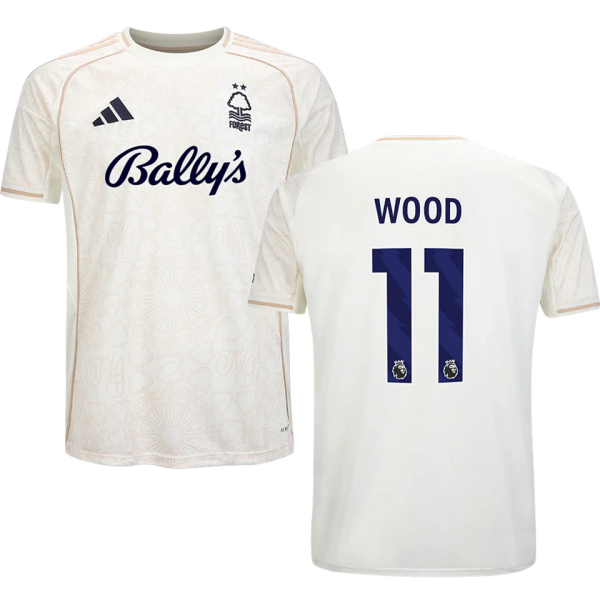 WOOD #11 Nottingham Forest Away Fans Jersey 2025/26 (League Font 联赛字体 )