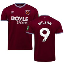 WILSON #9 West Ham Home Fans Soccer Jersey 2025/26 (League Font 联赛字体 )