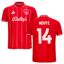 NDOYE #14 Nottingham Forest Home Red Fans Jersey 2025/26 (CUP Font 杯赛字体 )