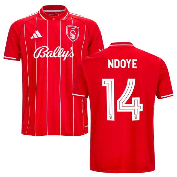 NDOYE #14 Nottingham Forest Home Red Fans Jersey 2025/26 (CUP Font 杯赛字体 )