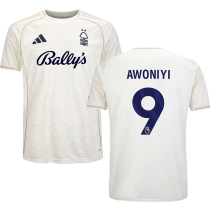 AWONIYI #9 Nottingham Forest Away Fans Jersey 2025/26 (League Font 联赛字体 )