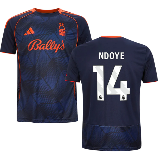 NDOYE #14 Nottingham Forest Third Fans Jersey 2025/26 (League Font 联赛字体 )