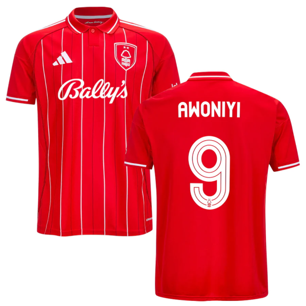 AWONIYI #9 Nottingham Forest Home Red Fans Jersey 2025/26 (CUP Font 杯赛字体 )