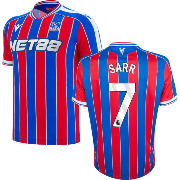 SARR #7 Crystal Palace Home Fans Soccer Jersey 2025/26 (League Font 联赛字体 )