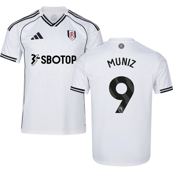 MUNIZ #9  Fulham Home White Fans Soccer Jersey 2025/26 (League Font 联赛字体 )