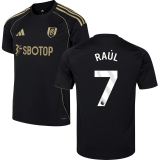 Raúl #7 Fulham Third Black Fans Soccer Jersey 2025/26 (League Font 联赛字体 )