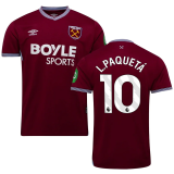 L.Paquetá #10 West Ham Home Fans Soccer Jersey 2025/26 (League Font 联赛字体 )
