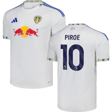 PIROE #10 Leeds United Home White Fans Soccer Jersey 2025/26 (League Font 联赛字体 )