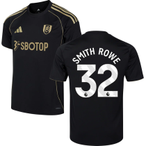 SMITH ROWE #32 Fulham Third Black Fans Soccer Jersey 2025/26 (League Font 联赛字体 )