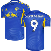 CALVERT-LEWIN #9 Leeds United Away Blue Fans Soccer Jersey 2025/26 (League Font 联赛字体 )