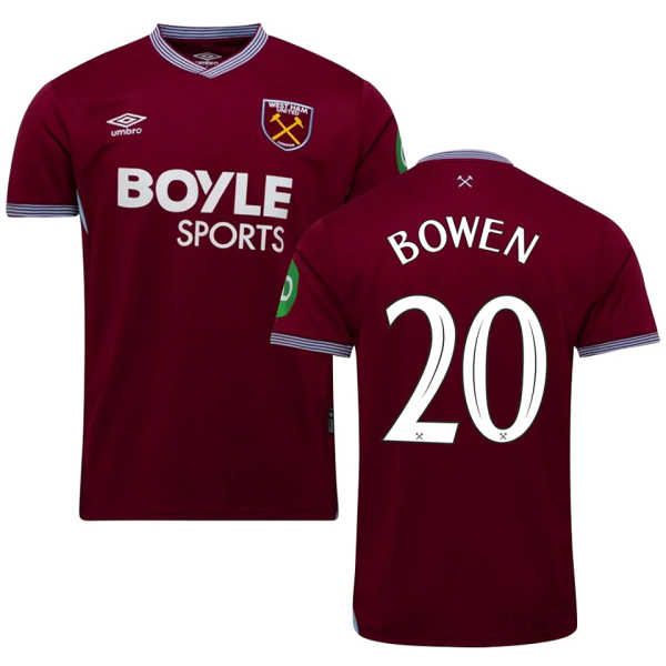 BOWEN #20 West Ham Home Fans Soccer Jersey 2025/26 (CUP Font 杯赛字体 )