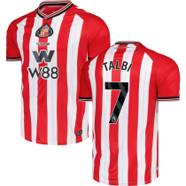 TALBI #7 Sunderland Home Fans Soccer Jersey 2025/26 (League Font 联赛字体 )