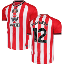 MAYENDA #12 Sunderland Home Fans Soccer Jersey 2025/26 (League Font 联赛字体 )
