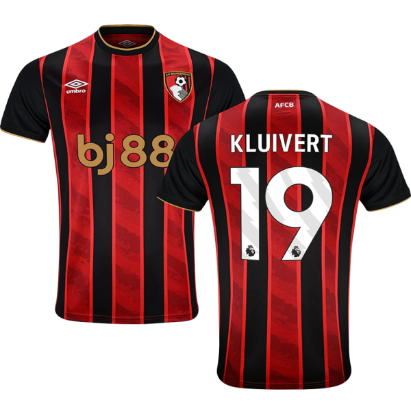 KLUIVERT #19 Bournemouth Home Fans Soccer Jersey 2025/26 (League Font 联赛字体 )