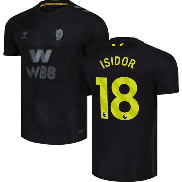 ISIDOR #18 Sunderland Third Black Fans Soccer Jersey 2025/26 (League Font 联赛字体 )