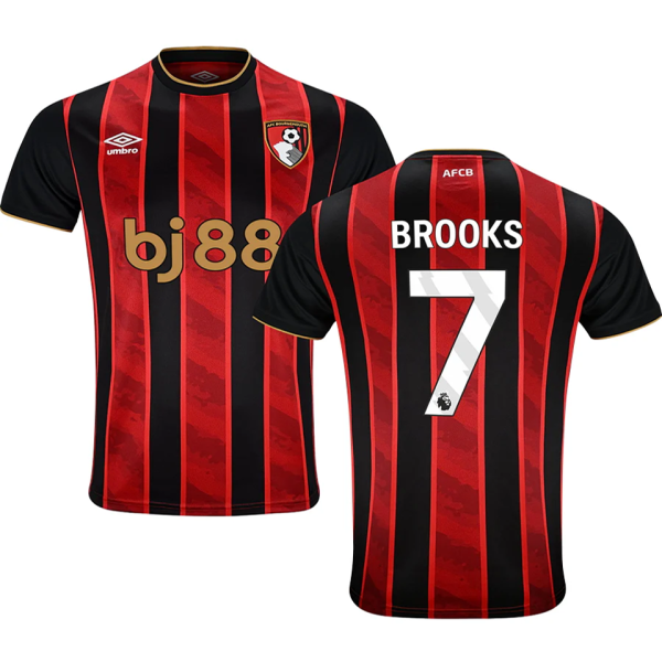 BROOKS #7 Bournemouth Home Fans Soccer Jersey 2025/26 (League Font 联赛字体 )