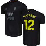 MAYENDA #12 Sunderland Third Black Fans Soccer Jersey 2025/26 (League Font 联赛字体 )