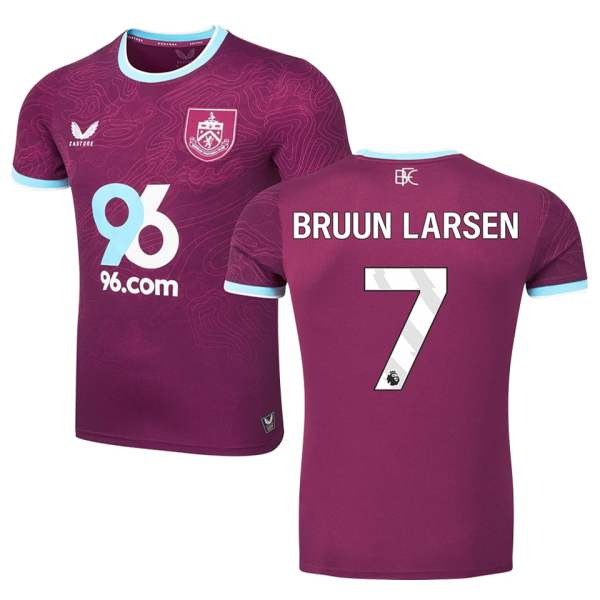 BRUUN LARSEN #7 Burnley Home Fans Soccer Jersey 2025/26 (League Font 联赛字体 )