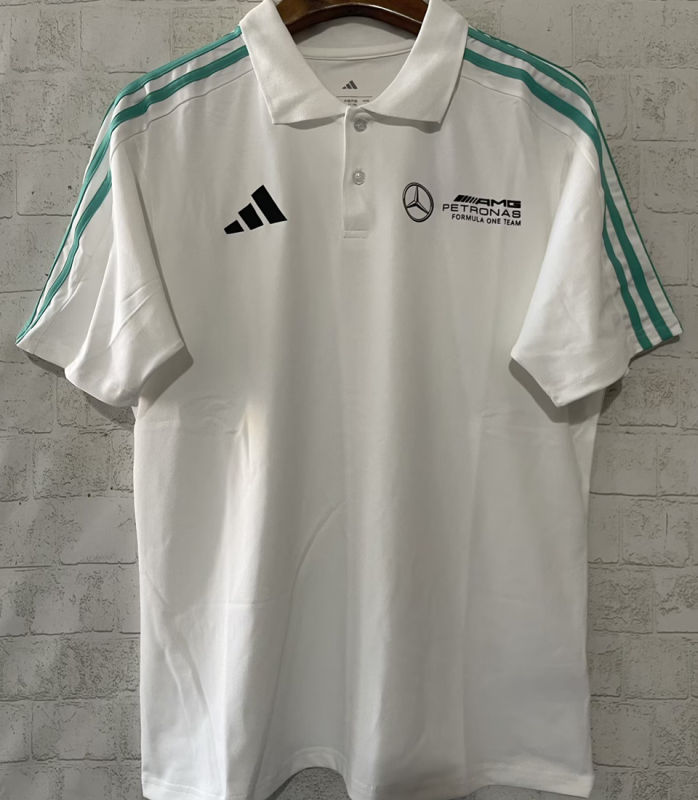 2026 Mercedes AMG Petronas F1 White POLO Team T-Shirt