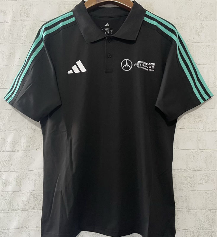 2026 Mercedes AMG Petronas F1 Black POLO Team T-Shirt
