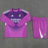 2025/26 RM Goalkeeper Long Sleeve Fans Soccer Jersey (A Set)